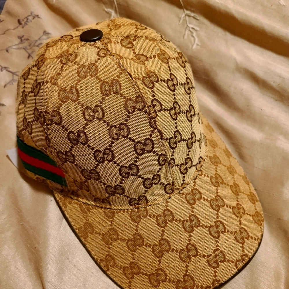 Gucci ball cap, Tan/Brown, One Sz., Auth.